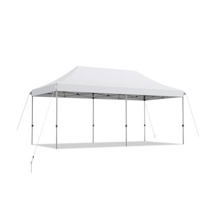 Front. Kadyn - 10 x 20 Feet Adjustable Folding Heavy Duty Sun Shelter with Carrying Bag-White, Outdoor Gazebo Party Tent Canopy Tent.