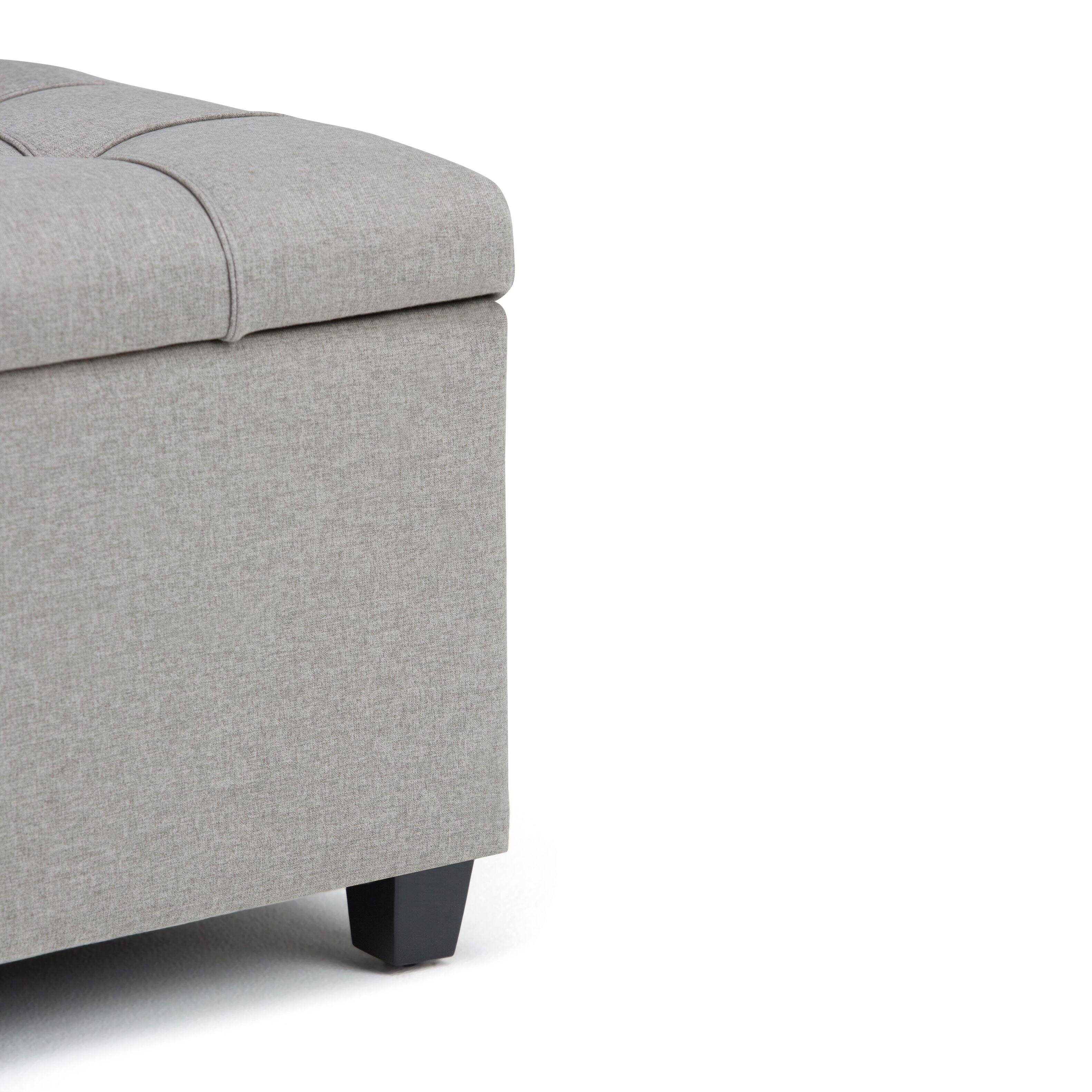 Alt View 15. Simpli Home - Sienna Storage Ottoman Bench - Dove Gray.