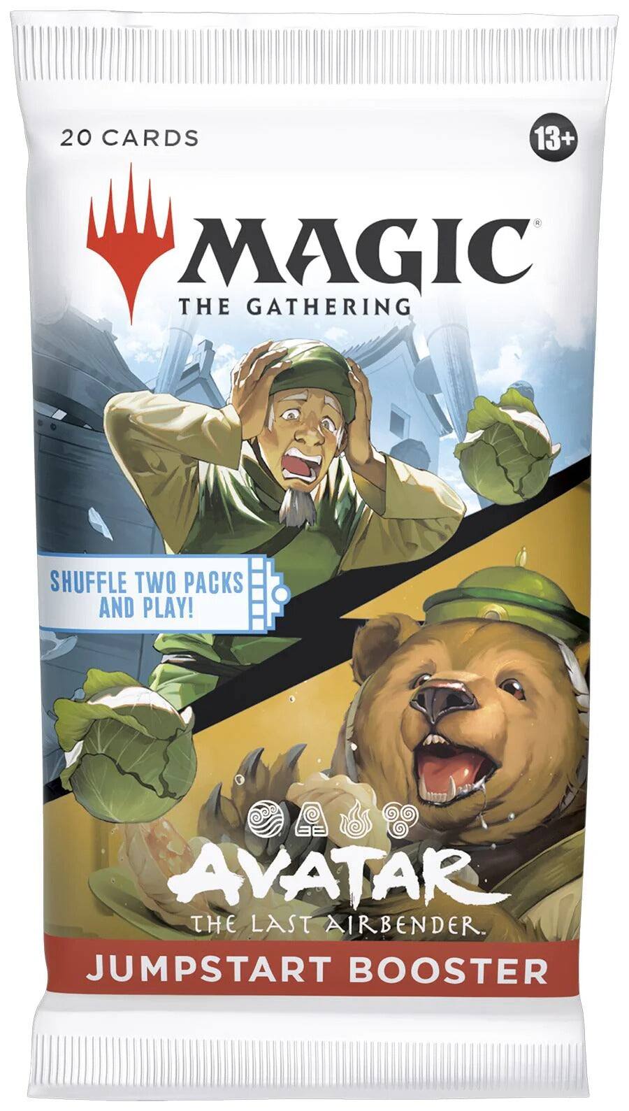 20 CARDS 13+ MAGIC THE GATHERING SHUFFLE TWO PACKS AND PLAY! AVATAR THE LAST AIRBENDER. JUMPSTART BOOSTER