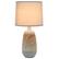 Angle Zoom. Simple Designs - Ceramic Oblong Table Lamp - Gray/light wood.