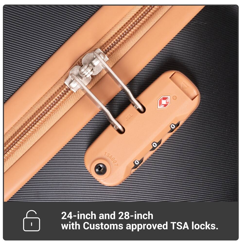 JSL  
TSA007  
24-inch and 28-inch with Customs approved TSA locks.