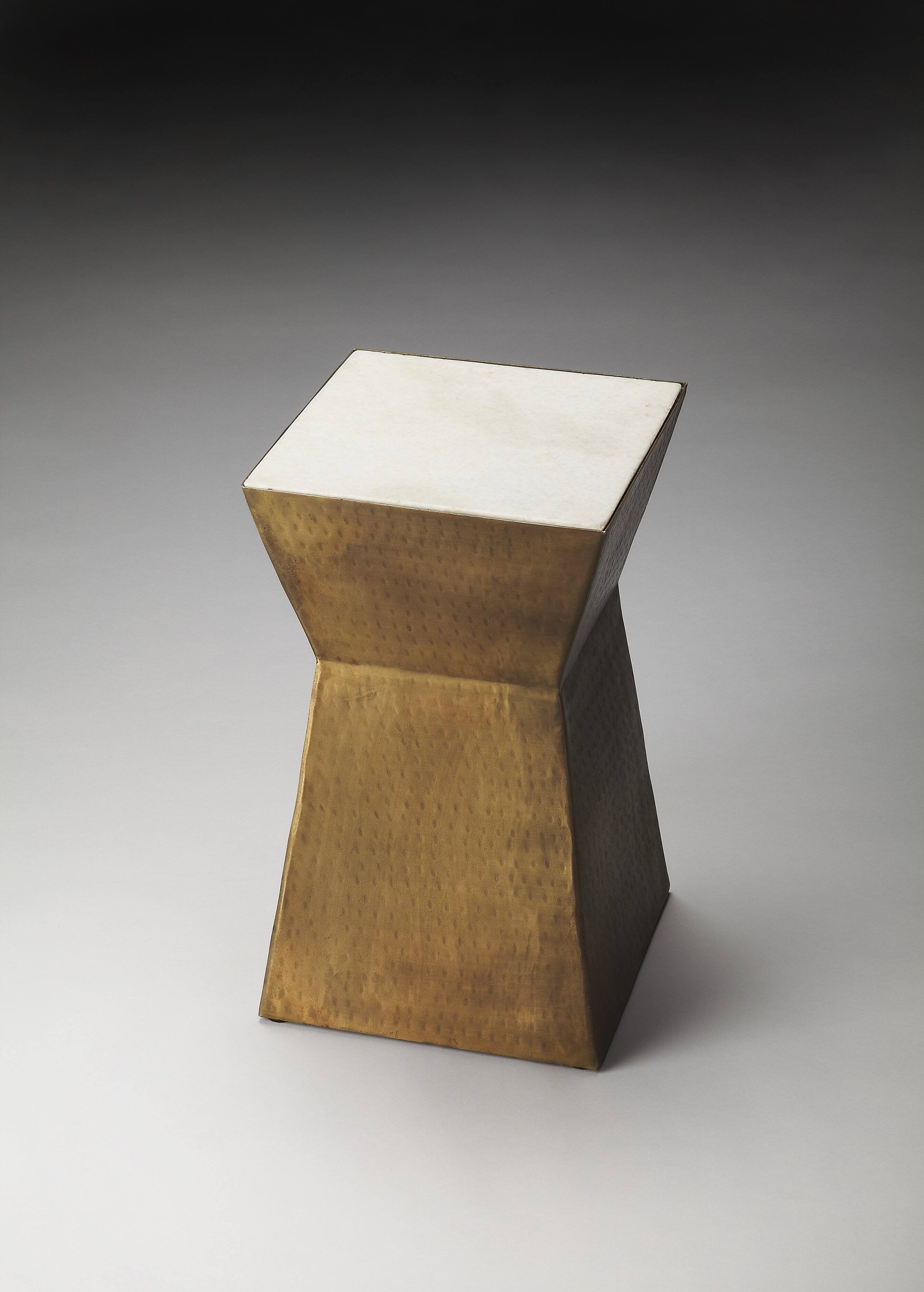 Alt View 3. Butler Specialty - Asheville Marble & Metal Bunching SideTable - Multi-Color.