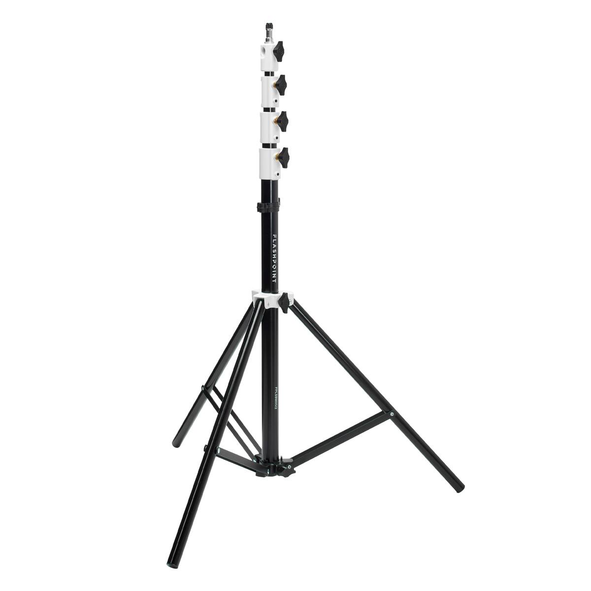 Alt View 5. Flashpoint - Flashpoint Pro Heavy-Duty Air-Cushioned Light Stand (White, 9.5').
