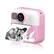 Front. Contixo - Contixo Kids Instant Print Camera, 1080P, 3 Paper Rolls, 32GB Card, 16X Zoom, Games & MP3, for Ages 3–12 - Pink.