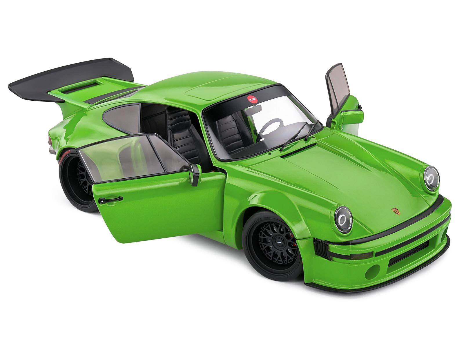 Back. Solido - 2022 Porsche 911 KS-R Green Metallic 1/18 Diecast Model Car by Solido - Green Metallic.