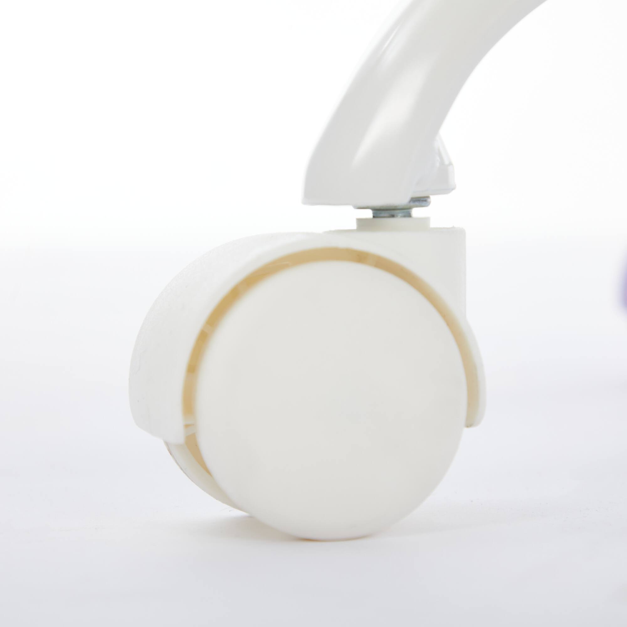 Alt View 5. GOODSILO - Faux Fur Swivel Office Chair with Ergonomic Design and Adjustable Height for Home Office or Vanity Use - Ivory.