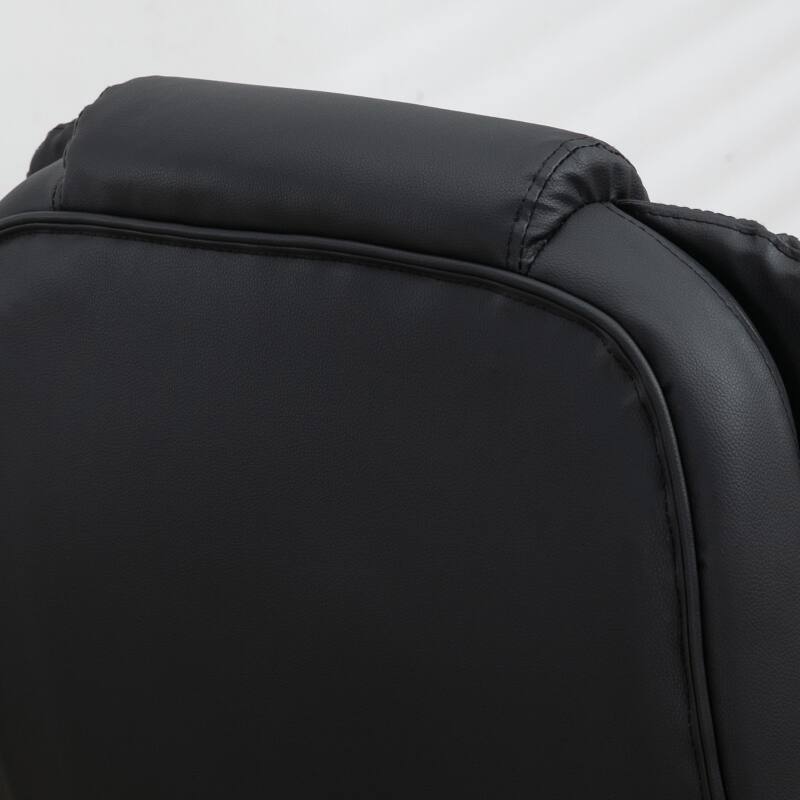 Left. Anysun - Rolling Padded Office Vibration Massage Chair with Adjustable Height - Black.