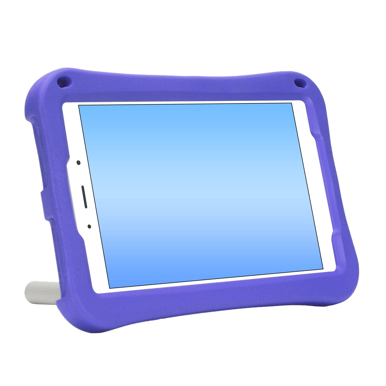 Alt View 3. Dteck - for Samsung Galaxy Tab A9 8.7" 2023 (SM-X110/X115) Rugged Case,Shockproof Heavy Duty EVA Cover with Rotating Stand - Purple.