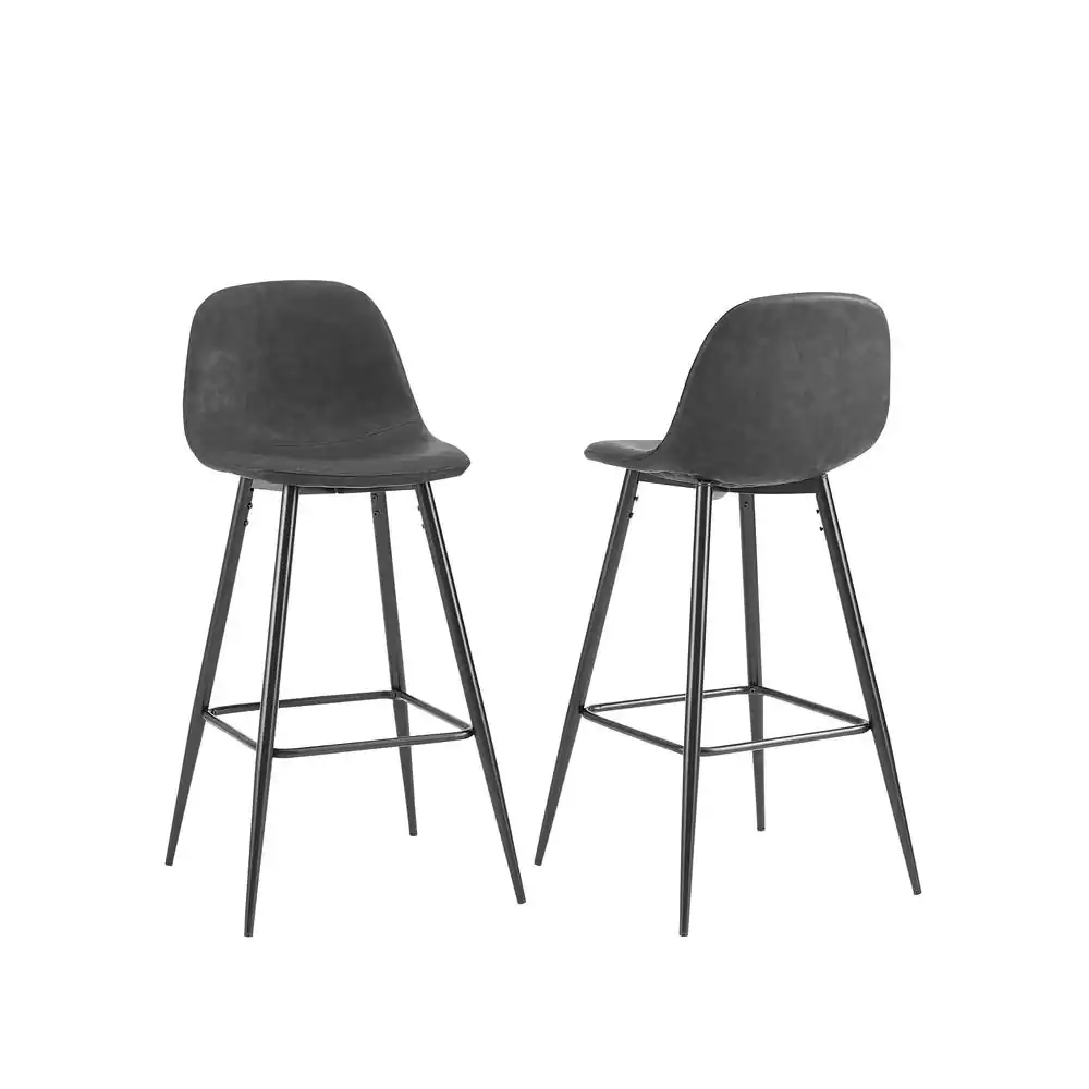 Alt View 5. Crosley Furniture - Weston 2-Piece Bar Stool Set - 2 Stools - Distressed Black.