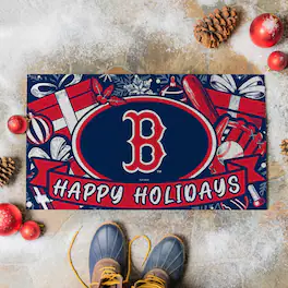 Evergreen Enterprises - 28" x 16" Happy Holidays Christmas Turf Door Mat - Multicolor