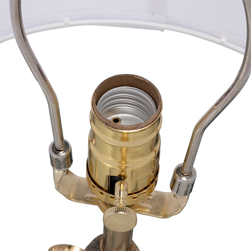 Alt View 7. Luckbyte - D13x22.2" Gold White Table Lamp Leaf Design Lamp Shade Assembly Required.