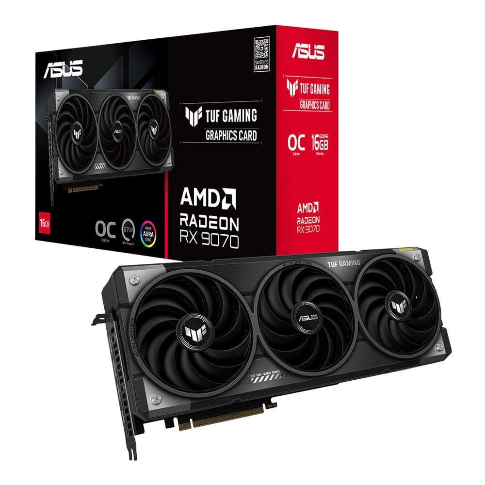 ASUS TUF GAMING GRAPHICS CARD OC 16GB  
AMD RADEON RX 9070