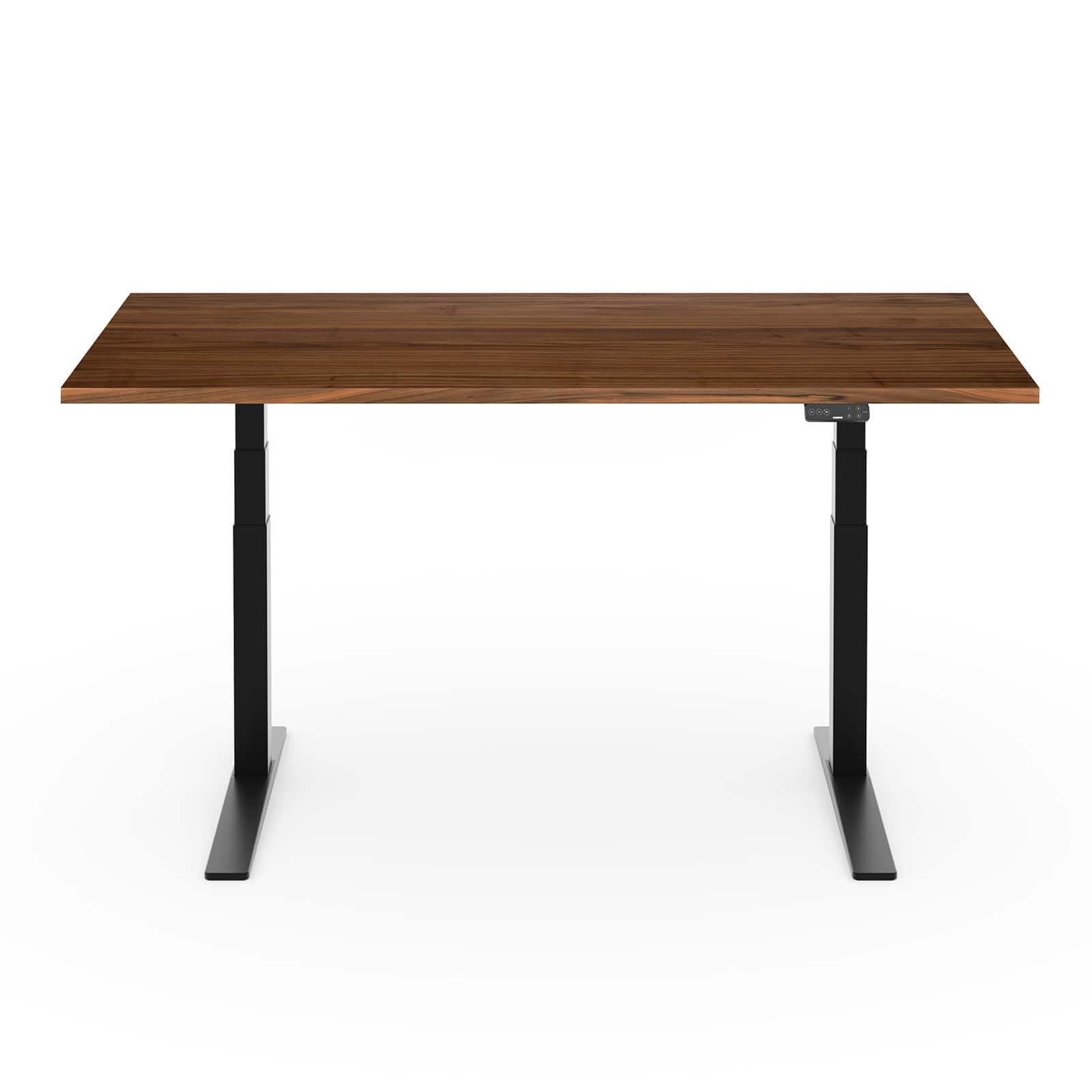 FlexiSpot - E7Pro 72''W Electric Adjustable Standing Desk, Black /Black - Walnut