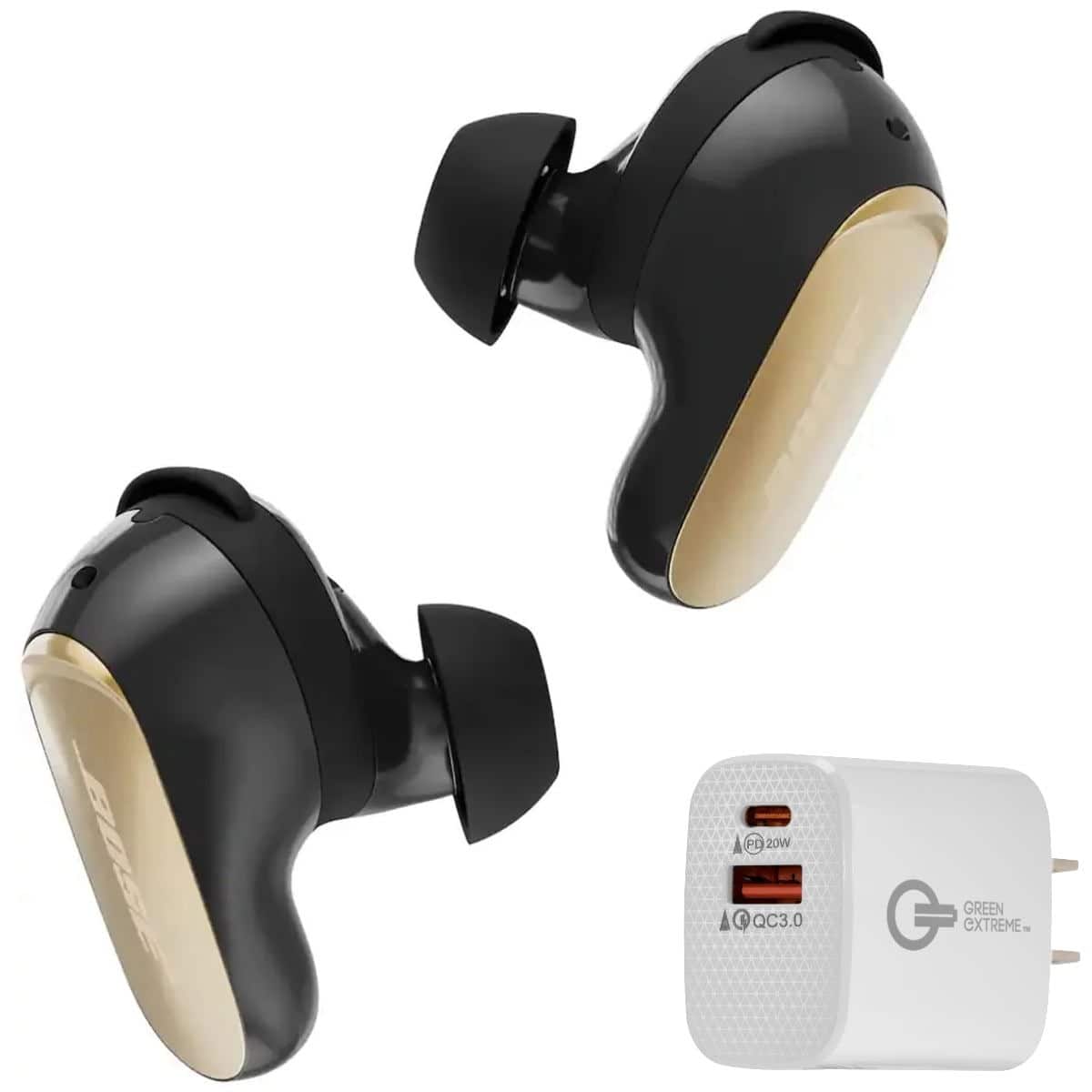 Bundle - Bose - QuietComfort 2nd Gen Ultra Wireless Noise Cancelling Earbuds desert gold