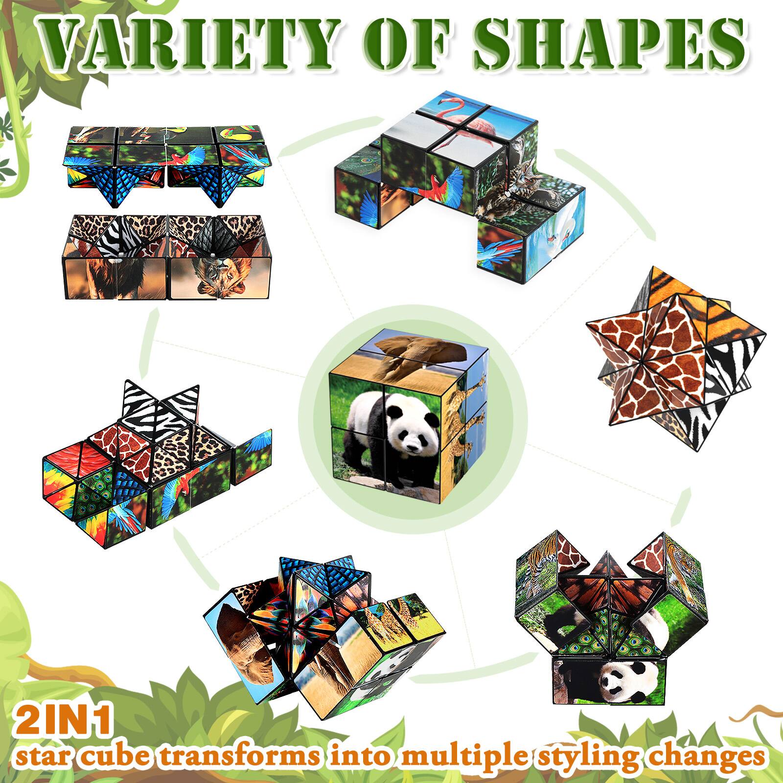 VARIETY OF SHAPES

2IN1 star cube transforms into multiple styling changes