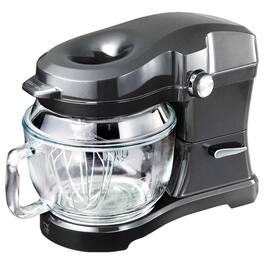 Kenmore - Elite Ovation 5 Qt Stand Mixer, 500W 10-Speed, Pour-In Top, Beater, Whisk, Dough Hook, Gray - Black Stainless Steel