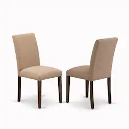 East West Furniture - CNAB5-77-47 5Pc Dining Table Set Consists of a Rectangular Table and 4 Upholstered Dining Chairs - Jacobean