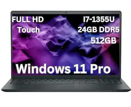Dell - Upgraded - 15.6" 2K Touchscreen Laptop - Intel 13th Generation Core i7 1355U 2023 - 24GB Memory - 512 GB Storage-Windows 11 Pro - Black