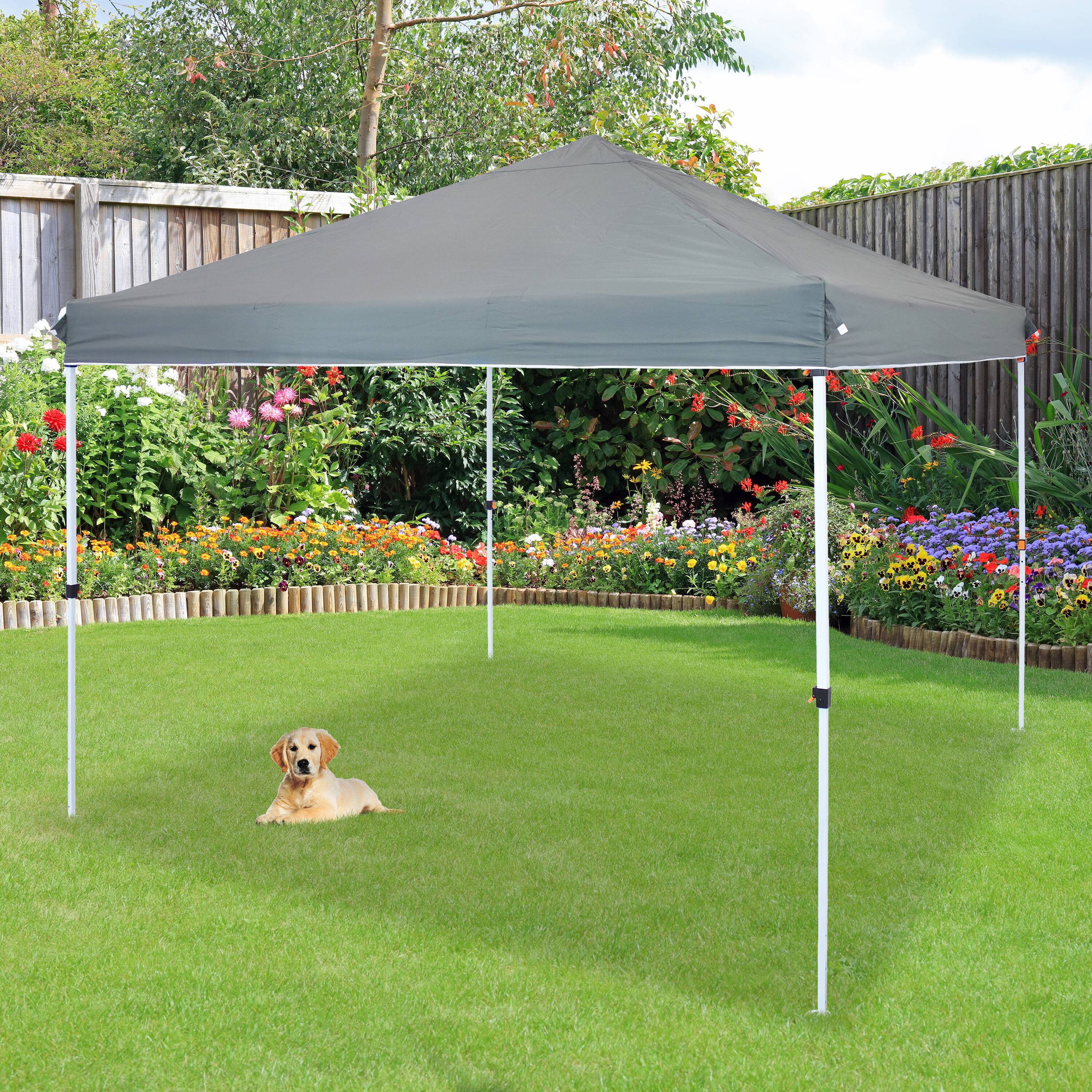 Alt View 8. Sunnydaze - 12x12 ft Oxford Fabric Replacement Pop-Up Canopy Shade Top - Gray.