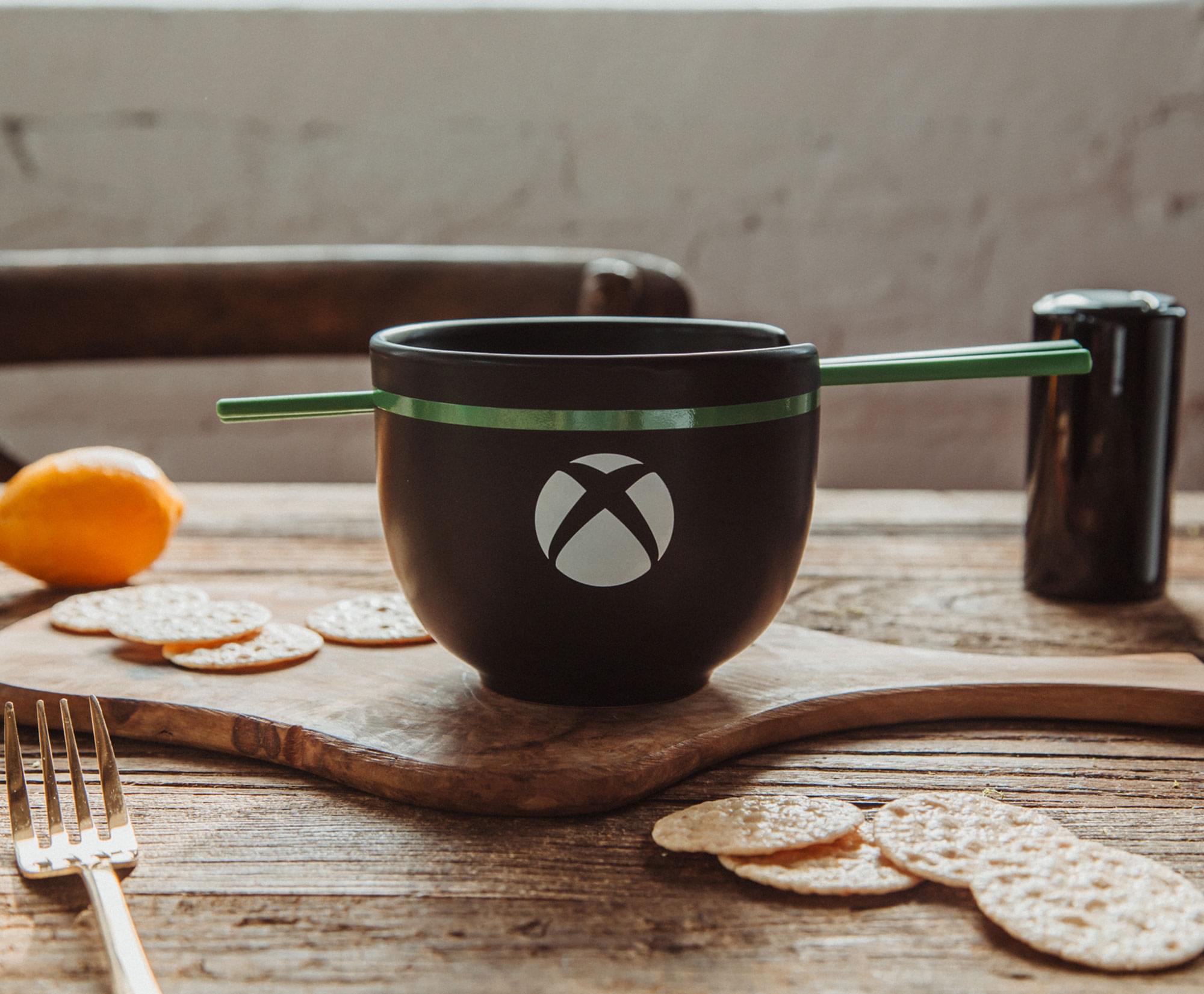 Alt View 2. Ukonic - Xbox Series X Logo 20-Ounce Ramen Bowl and Chopstick Set - Black.