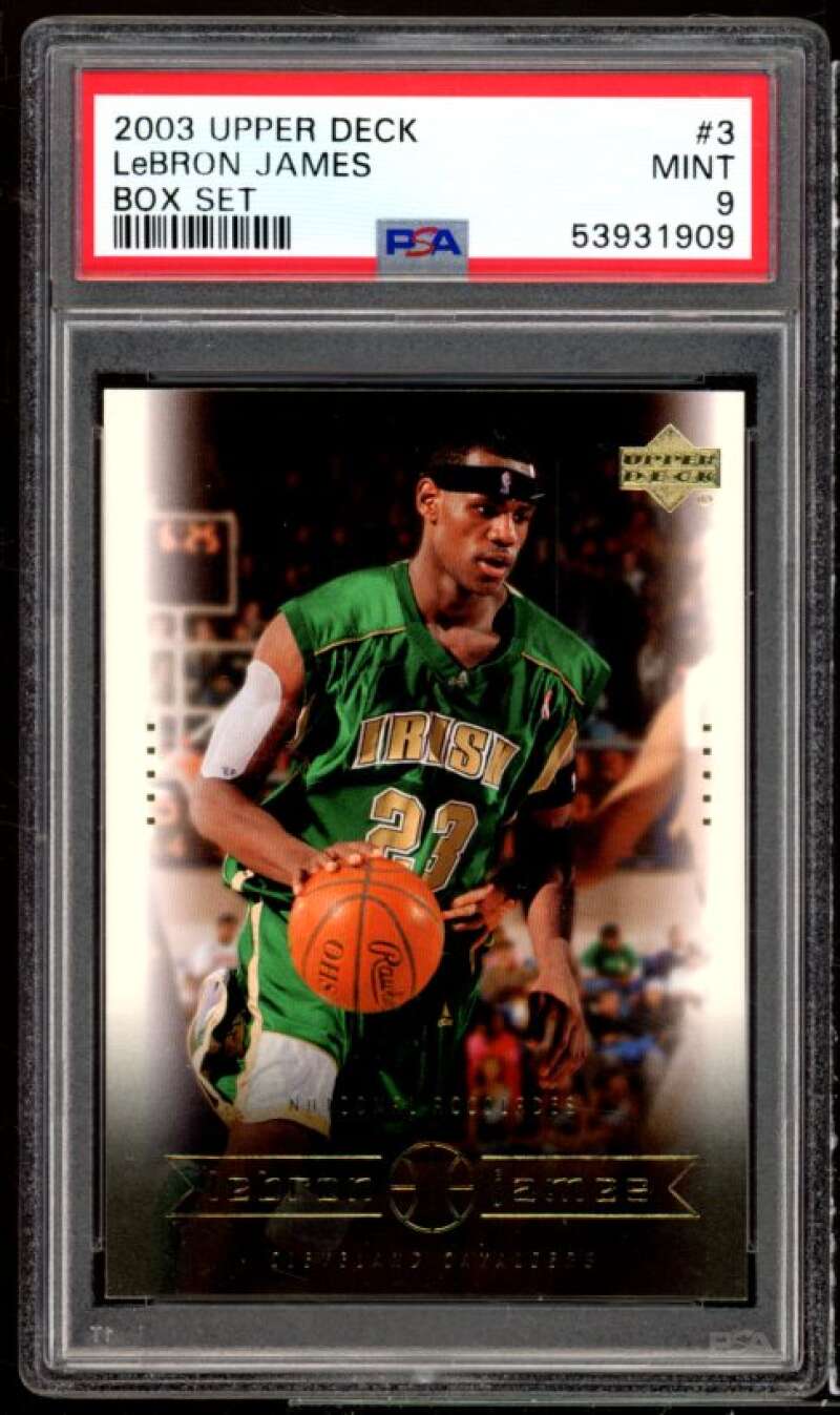 2003 UPPER DECK LeBRON JAMES BOX SET PSA #3 MINT 9 53931909 UPPER DECK