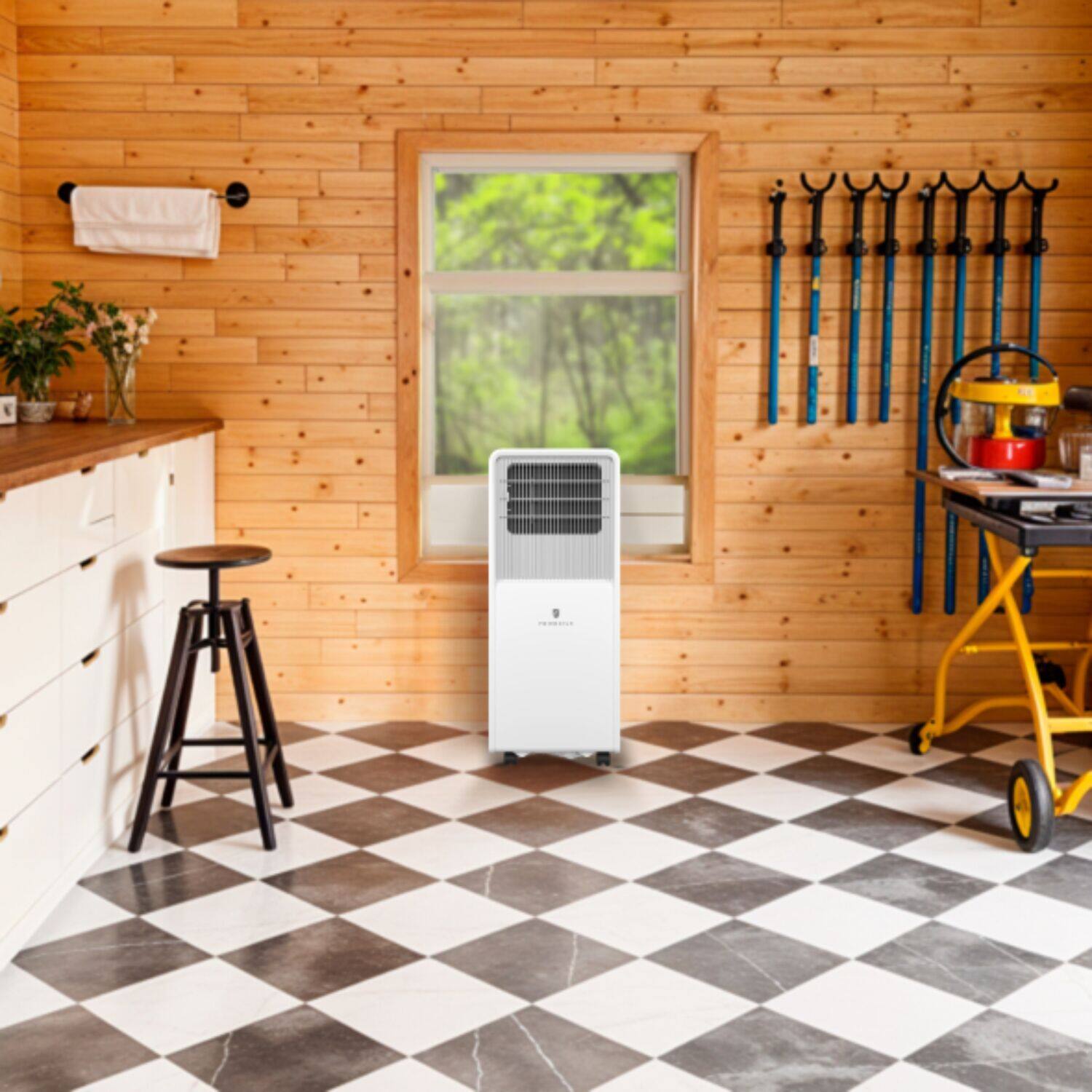 Alt View 19. Friedrich - 12000 BTU (7500 DOE) Dual Pump Portable A/C Cool Only Wifi Enabled - White - White.