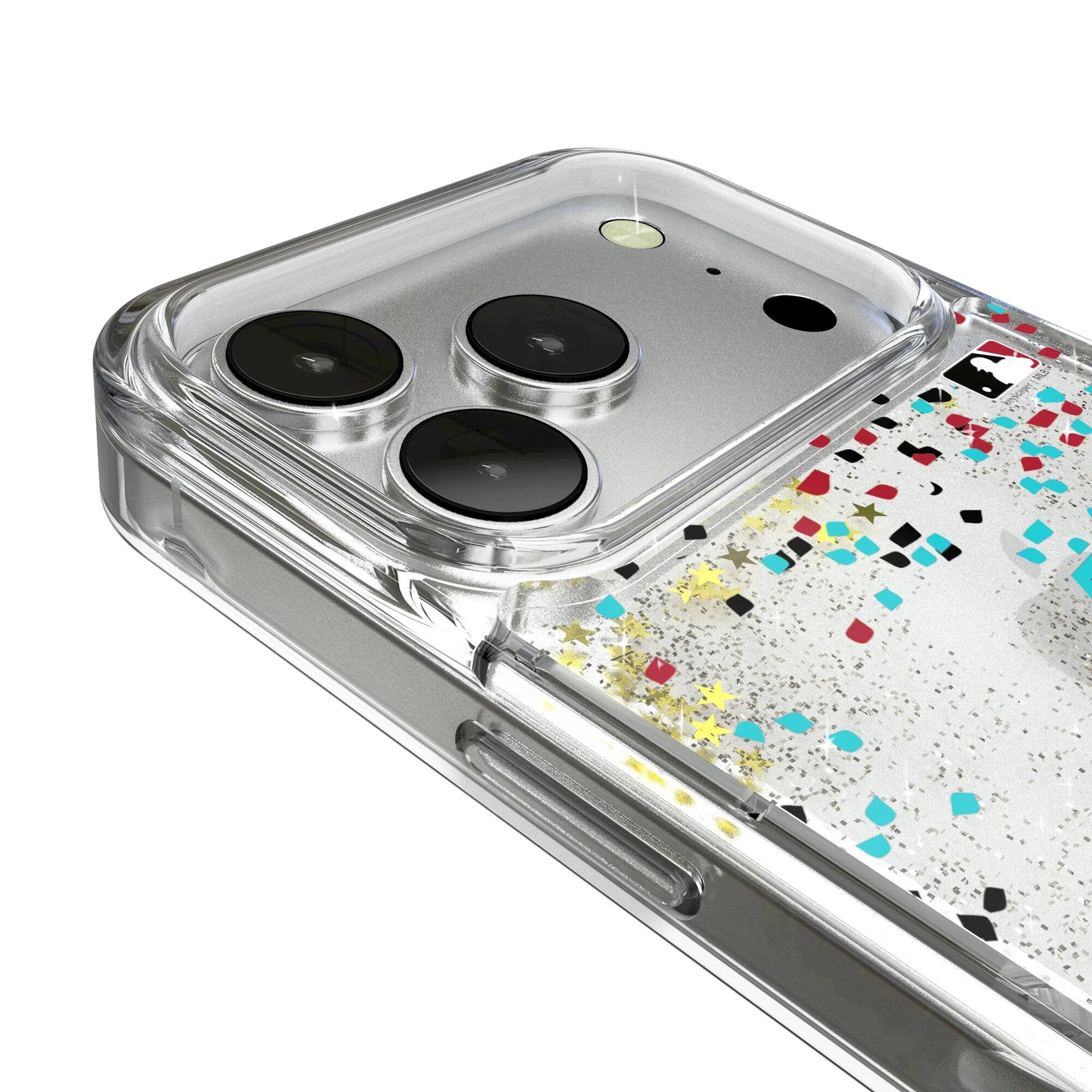 Alt View 2. Keyscaper - Arizona Diamondbacks Glitter Confetti iPhone Case - 16 - Multicolor.