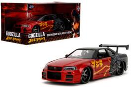 Jada Toys - 1:24 Godzilla - Hollywood Rides - '02 Nissan Skyline GT-R (R34) Vehicle Only - Collectibles - Multicolor