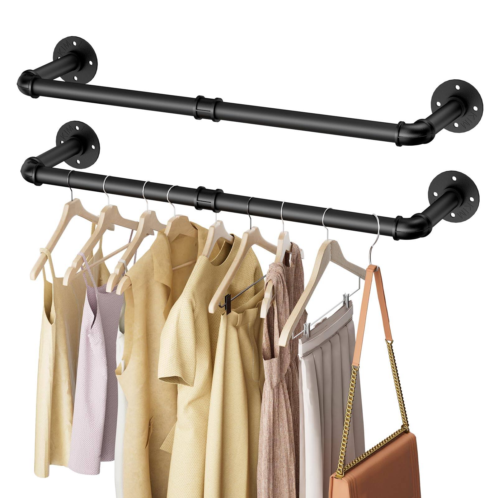 Refined Abode Design Wall Mounted Clothes Rack 36. Industrial Pipe ...