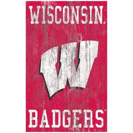Fan Creations - Wisconsin Badgers 11'' x 19'' Heritage Distressed Logo Sign - Multicolor