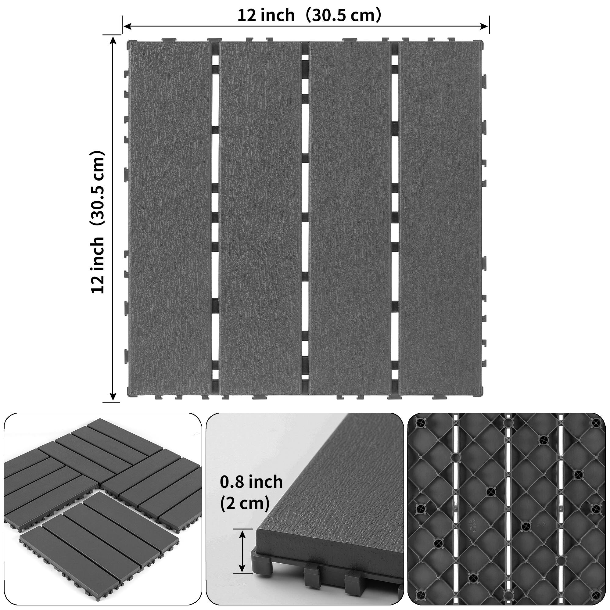12 inch (30.5 cm)  
0.8 inch (2 cm)
