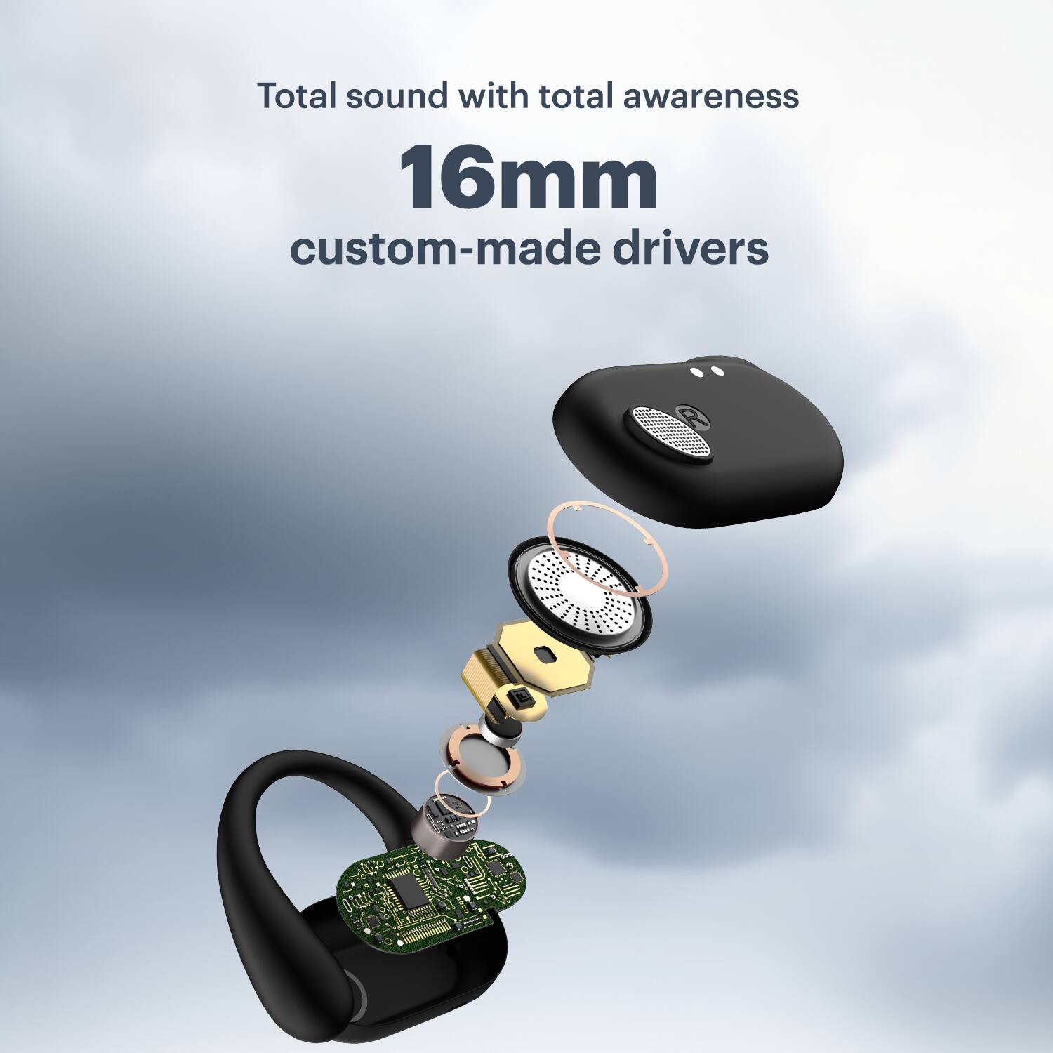 Total sound with total awareness

16mm custom-made drivers