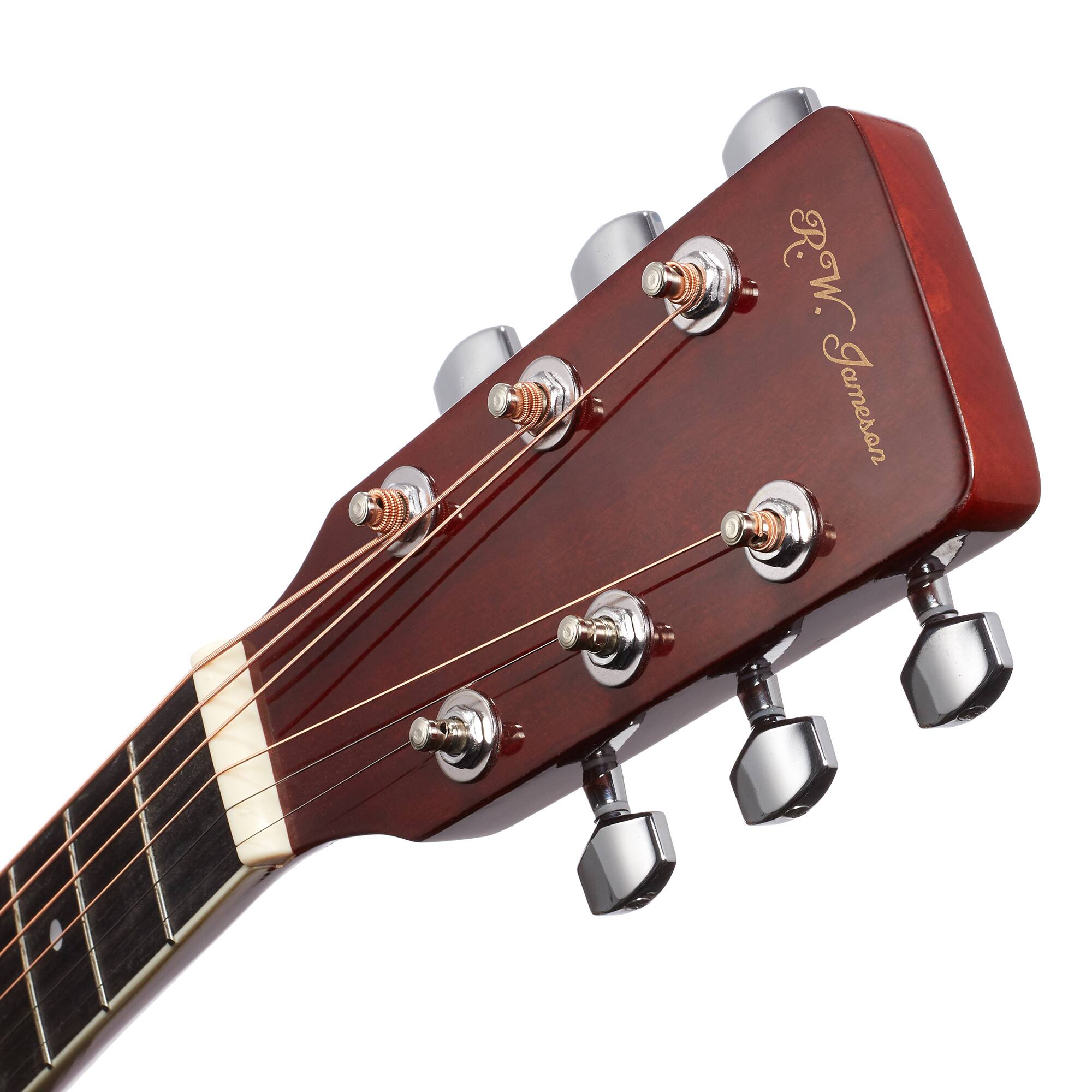 Alt View 4. Jameson Guitars - Thinline Cutaway Acoustic Electric Guitar with Gig Bag - Right Handed - Natural.