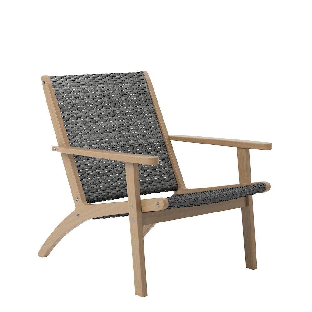 Back. Outdoor Escape - Gray Club Chairs Set of 2, Comfy Patio Chair for Outdoor Seating - Grey.