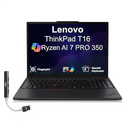 Lenovo ThinkPad T16 Ryzen AI 7 PRO 350 Fingerprint IPS SuperCLEAR Backlit Keyboard