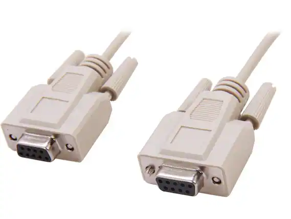 Front. Cables to Go - C2G 03044 DB9 F/F Serial RS232 Null Modem Cable, Beige (6 Feet, 1.82 Meters).