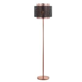 Jonathan Y - Tribeca 60.5" Metal LED Floor Lamp, /Black - Copper