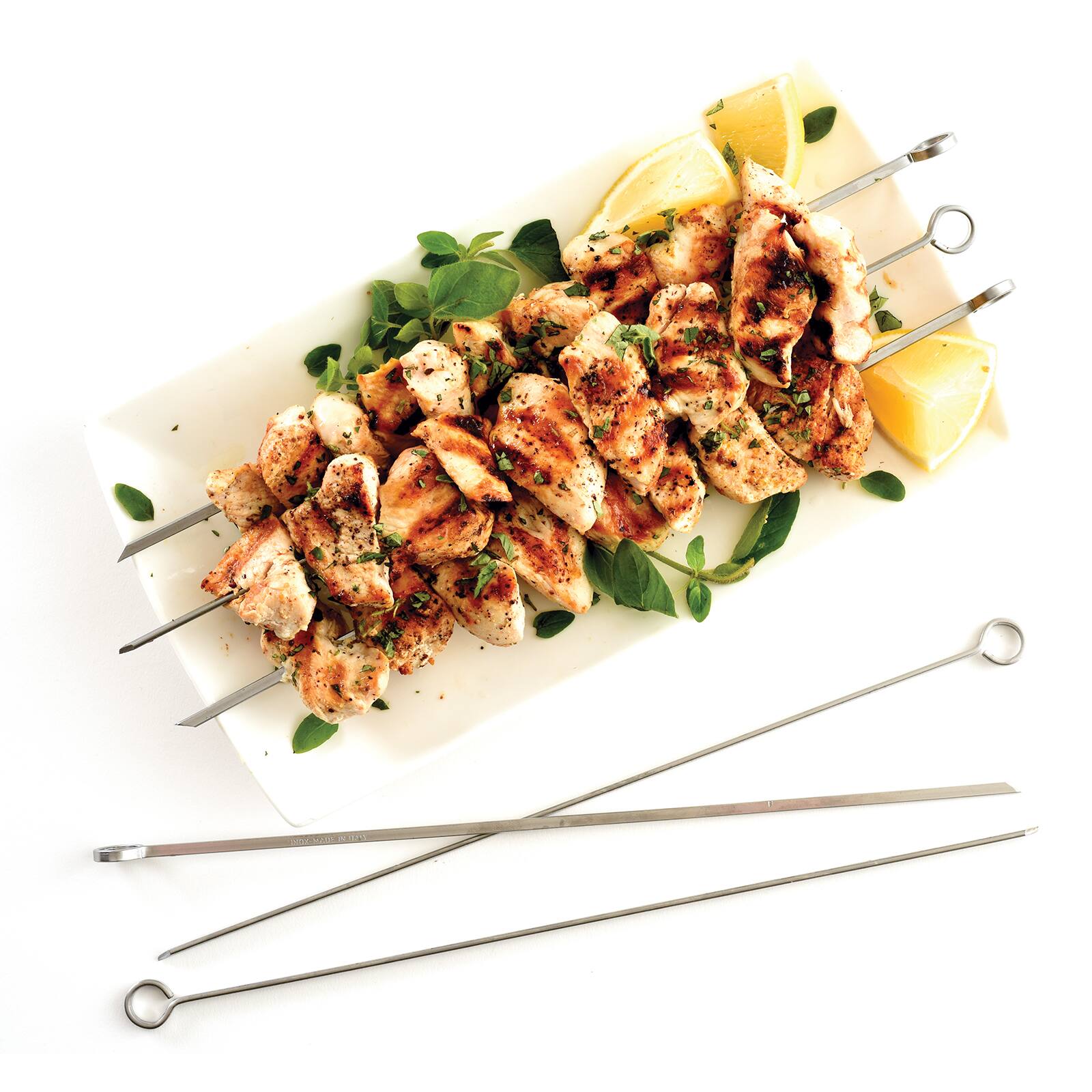 Alt View 4. Norpro - Stainless Steel 14-Inch Barbeque Skewers, Set of 6 - Silver.