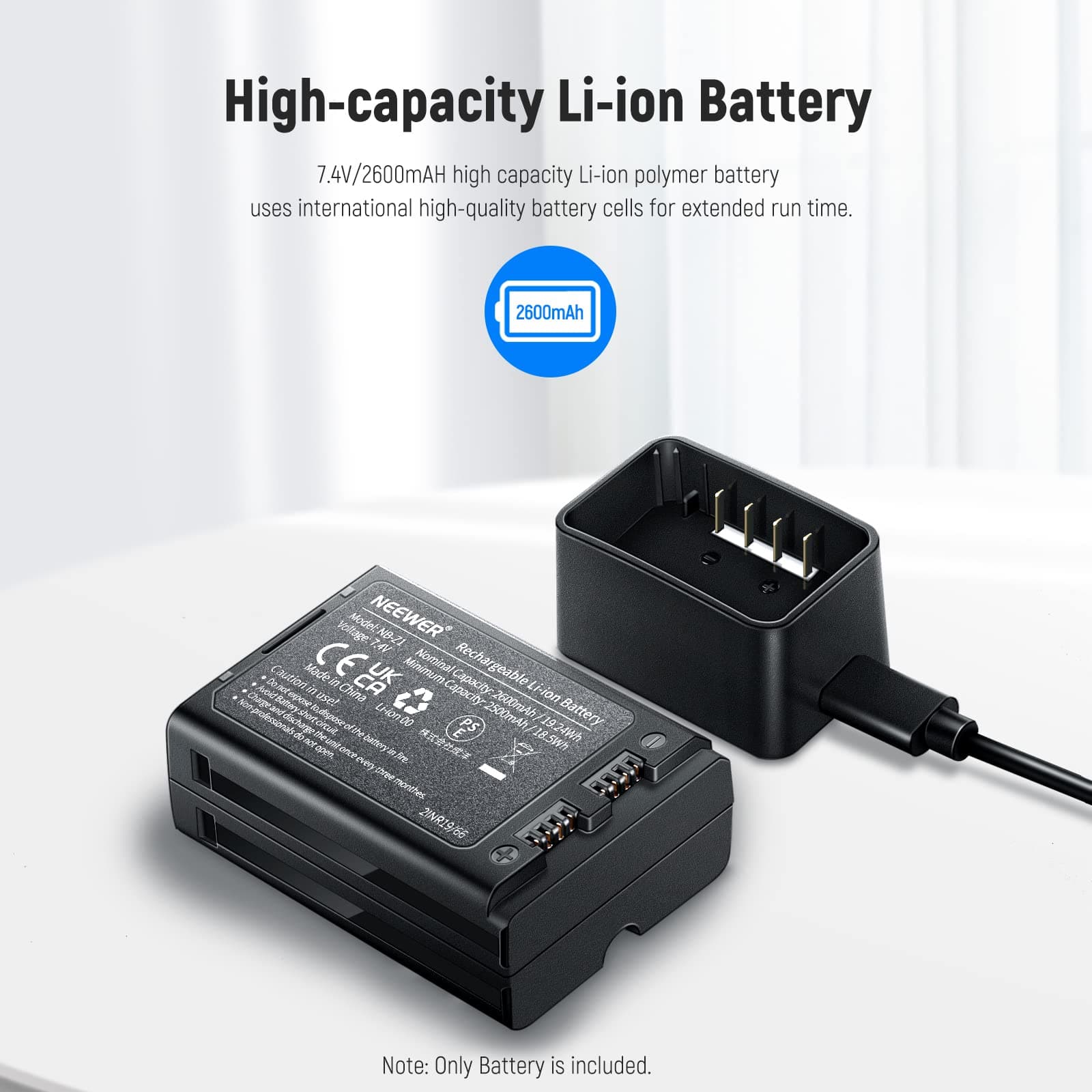 Neewer 2600mAh Replacement Battery for Z/Z1/Z2/Z760/Z880 Flash, NB