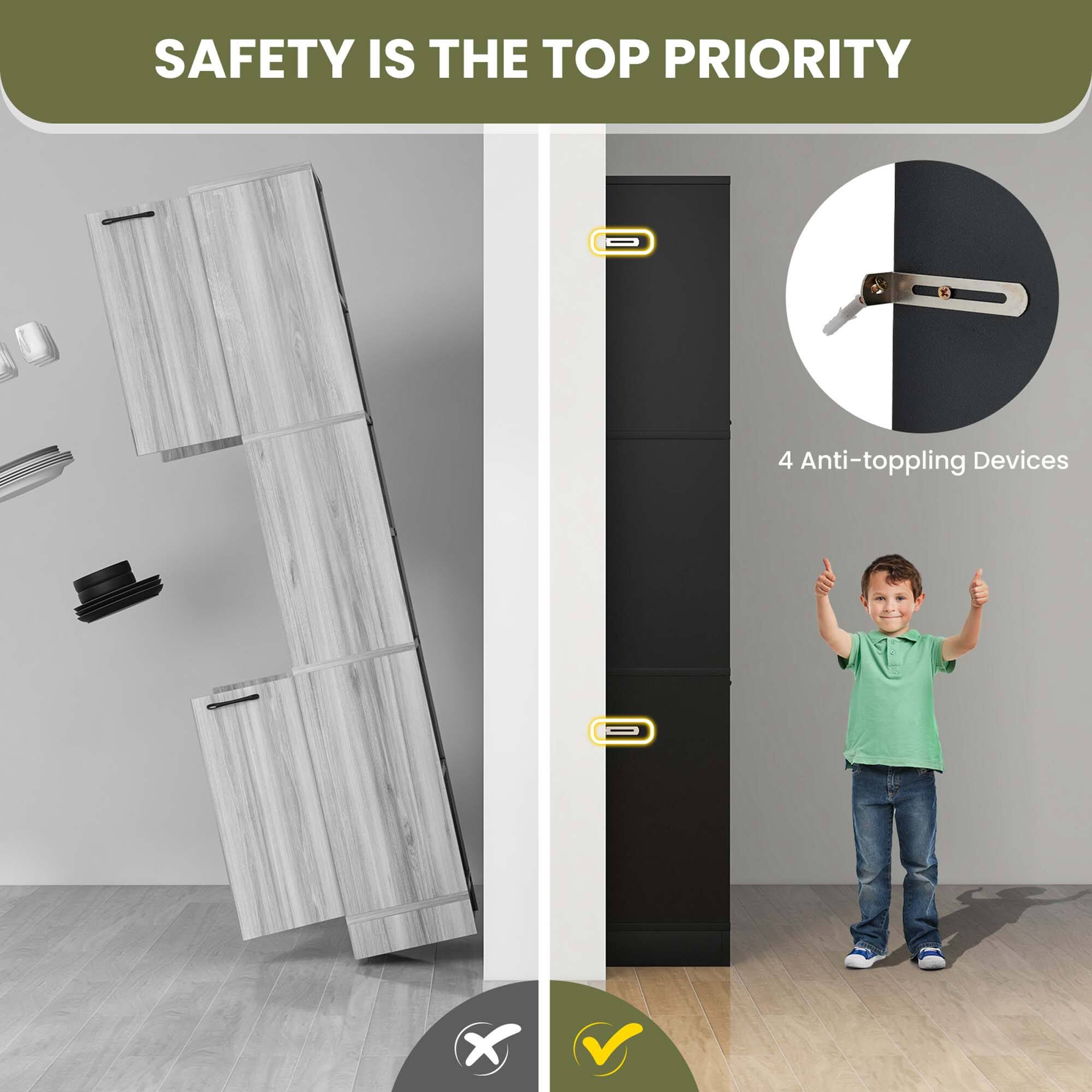SAFETY IS THE TOP PRIORITY 4 Anti-toppling Devices