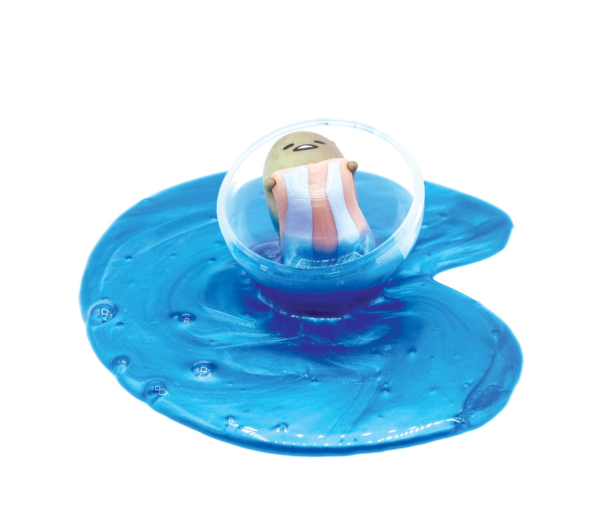 Alt View 1. PowerHouse Toys - Gudetama The Lazy Egg Metallic Slime & Mini Figure | Blue - Blue.