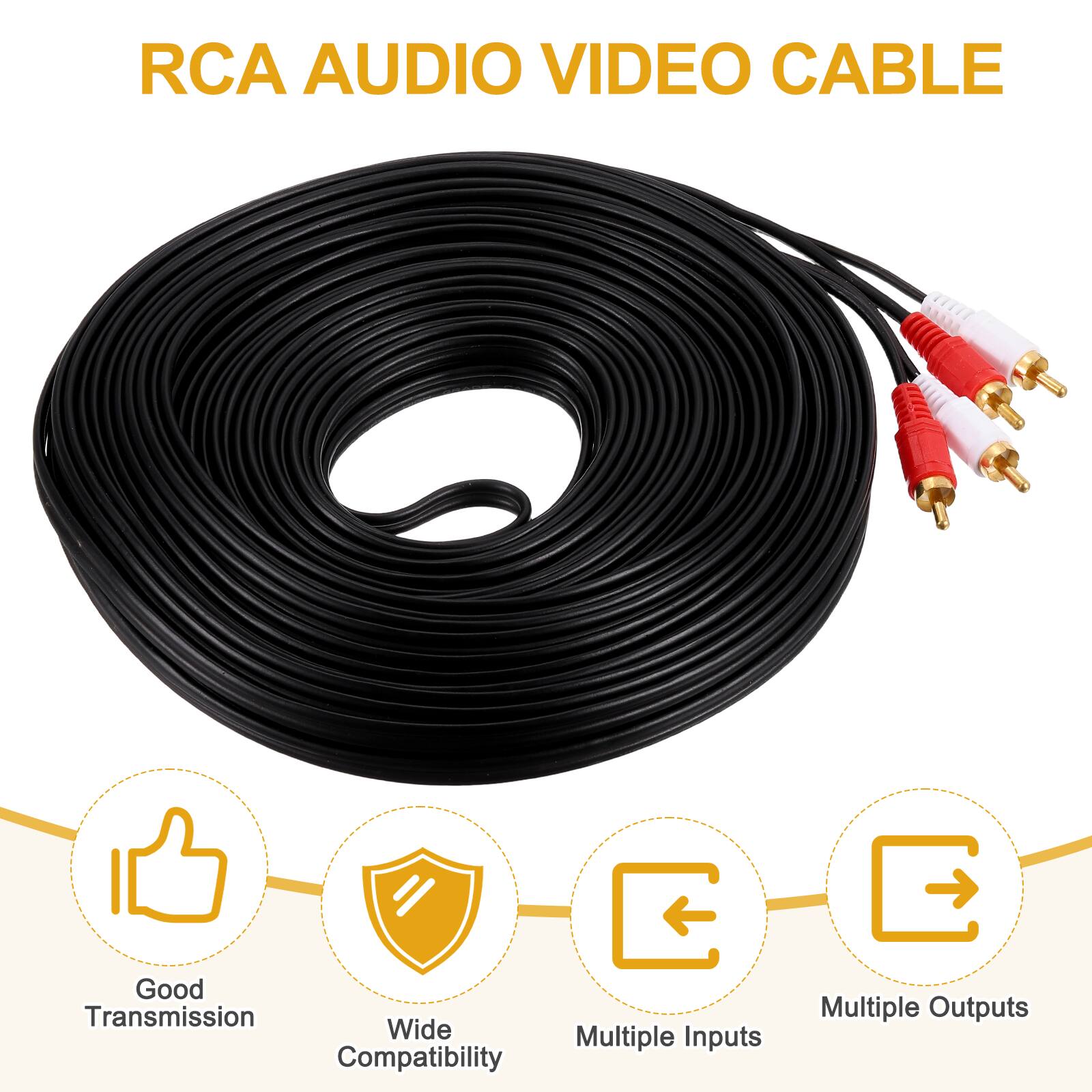 RCA AUDIO VIDEO CABLE

- Good Transmission
- Wide Compatibility
- Multiple Inputs
- Multiple Outputs