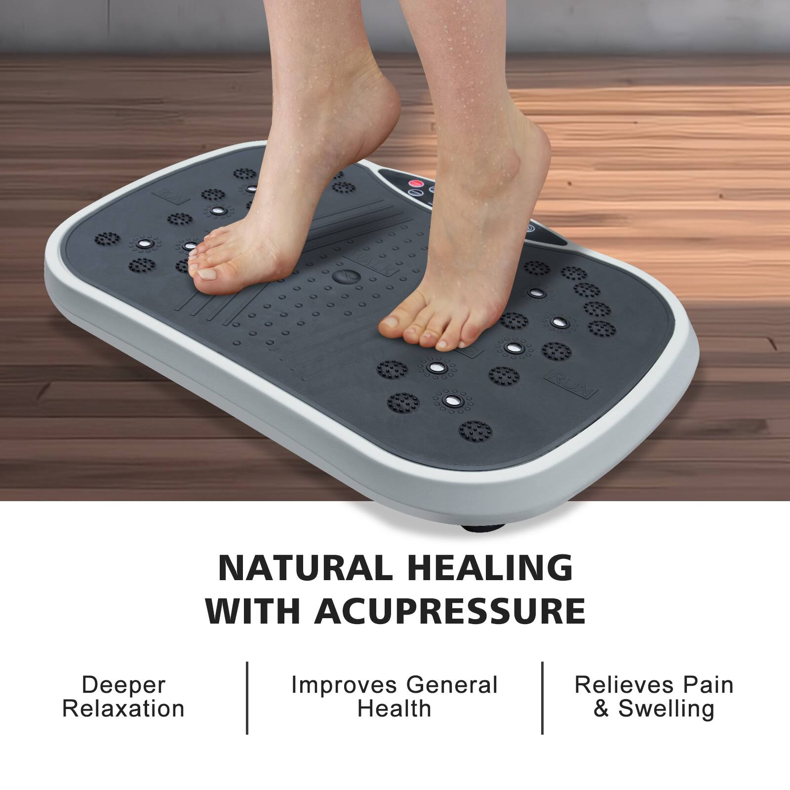 NATURAL HEALING WITH ACUPRESSURE

- Deeper Relaxation
- Improves General Health
- Relieves Pain & Swelling