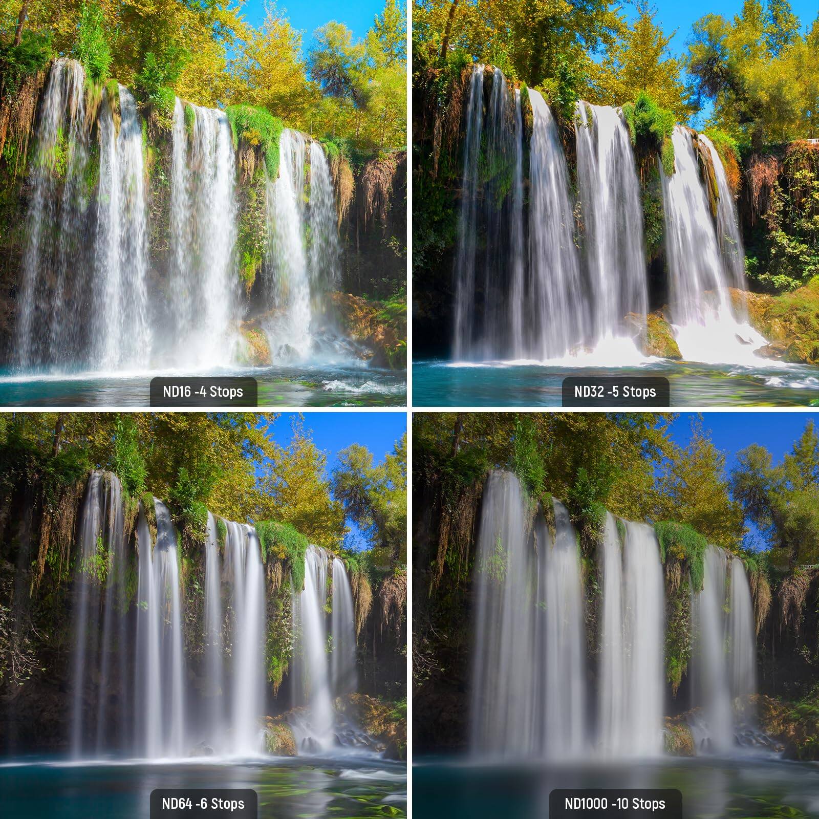 ND16 - 4 Stops  
ND32 - 5 Stops  
ND64 - 6 Stops  
ND1000 - 10 Stops