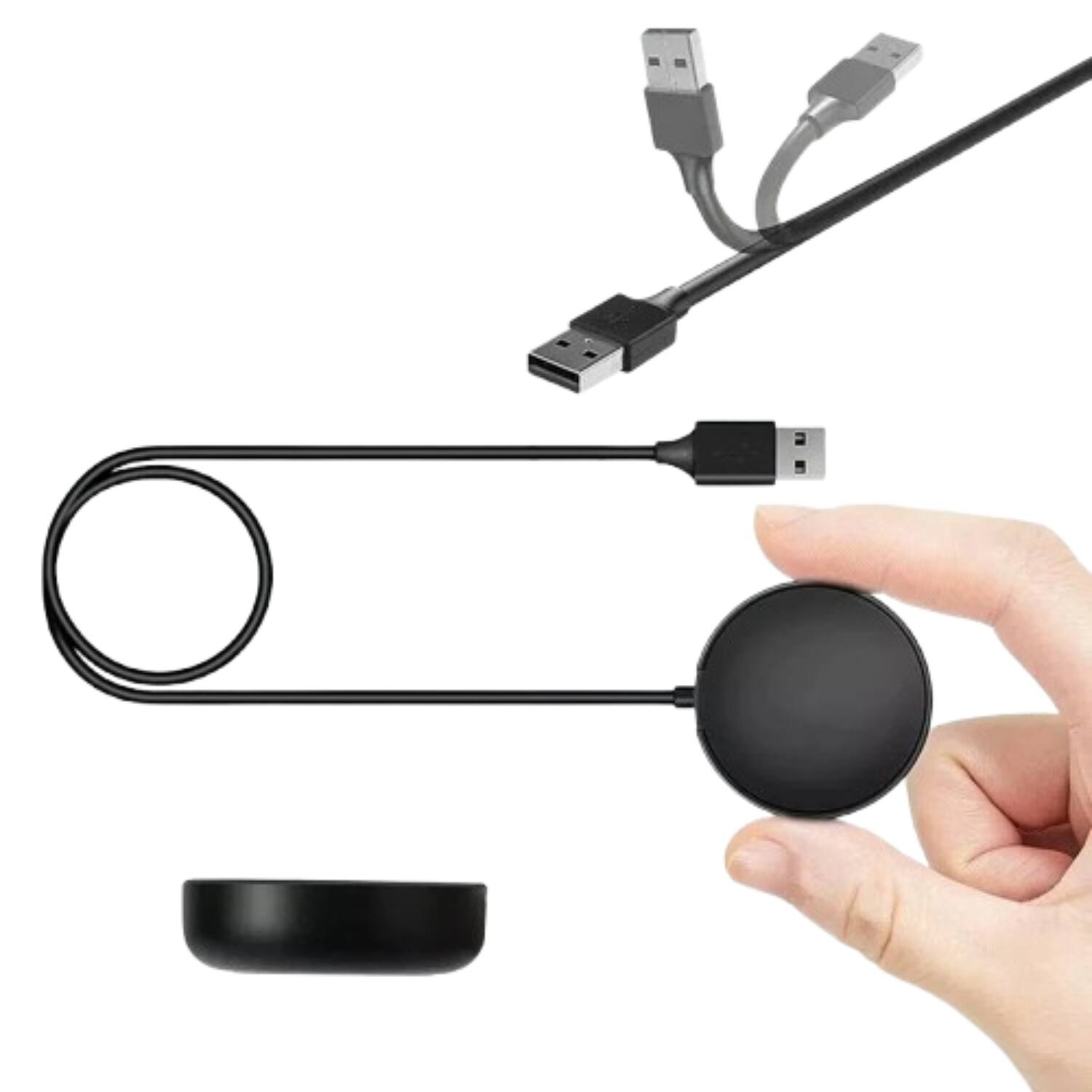 Left. Stock Preferred - Wireless Magnetic Charger Dock for Samsung Galaxy Watch - Black.
