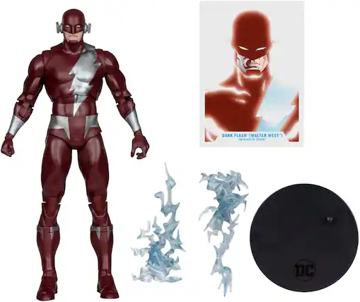 "DC" is the correct text to group with the other text. The other text is "DARK FLASH (WALTER WEST) NEW KID IN TOWN".