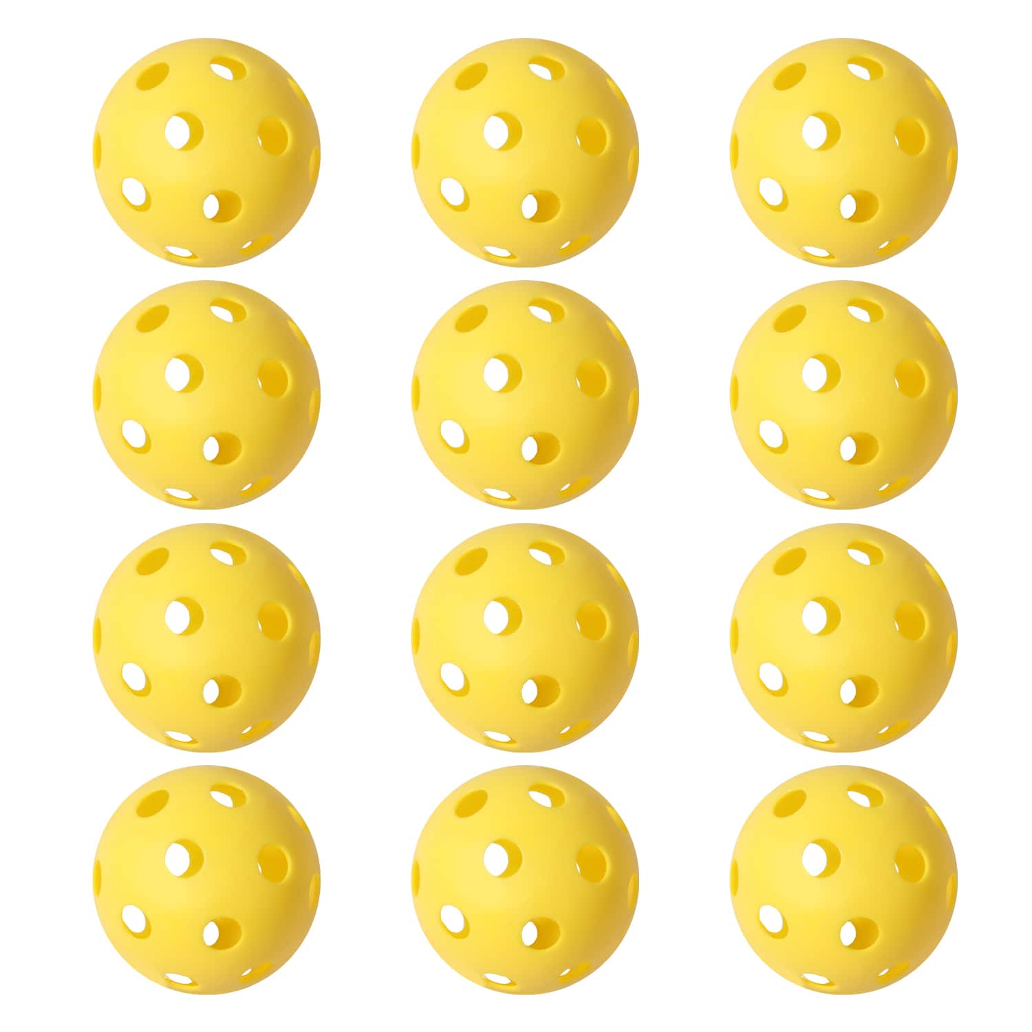 GSE Games & Sports Expert - 12-Pack Plastic Practice Baseballs, Training Baseballs for All Skill Levels - YELLOW