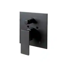 Alfi - Matte Shower Valve with Square Lever Handle and Diverter - Black