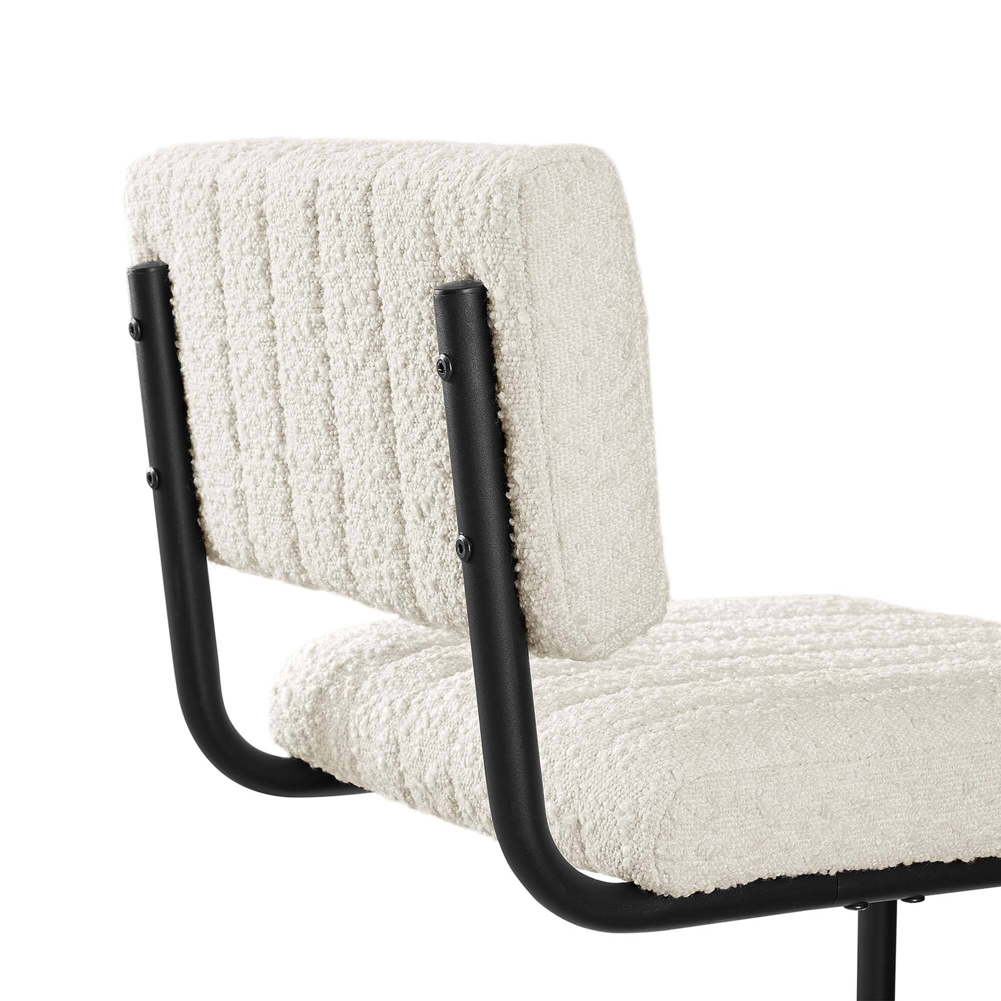 Alt View 6. Modway - Parity Boucle Bar Stools Set of 2 by Modway - Black Ivory.