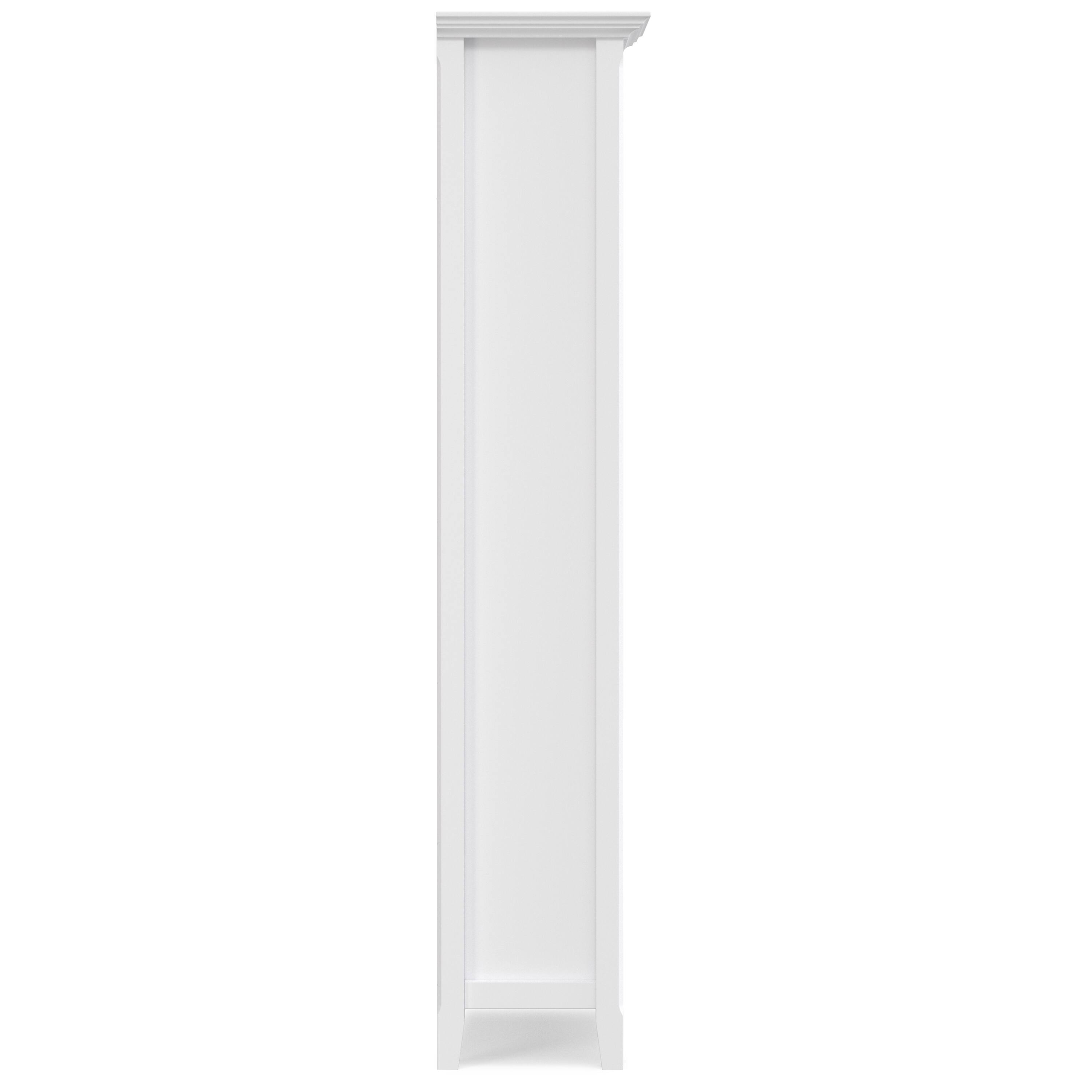 Alt View 1. Simpli Home - Amherst 24 inch Wide Solid Wood Transitional 5 Shelf Bookcase in White - White.